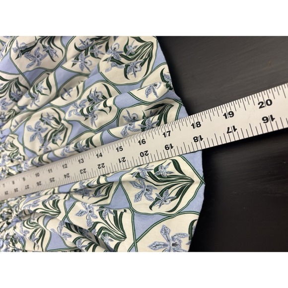 AGUA BY AGUA BENDITA Jamaica Off-The-Shoulder Balloon Floral Top L Celeste READ - Picture 14 of 16